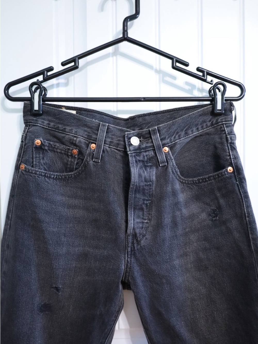 Levi’s 501 Skinny Jeans in Black Stick Womens Size 27 - Picture 4 of 10
